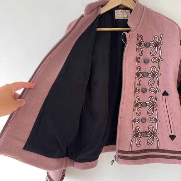 Free People We the Free Boy Band Bomber Jacket SMall - Picture 10 of 16